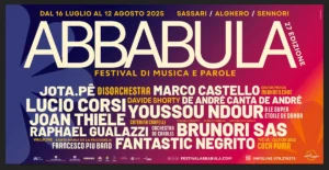 Locandina ufficiale Festival Abbabula 2025 in Sardegna