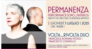 Permanenza - Performance Sono_Materica - Giovedì 3 luglio