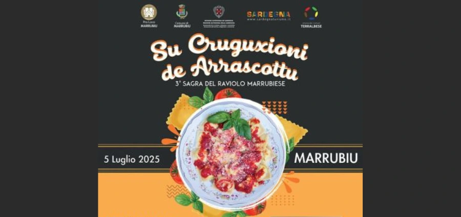 Ravioli tradizionali sardi serviti alla Sagra del Raviolo Marrubiu 2025