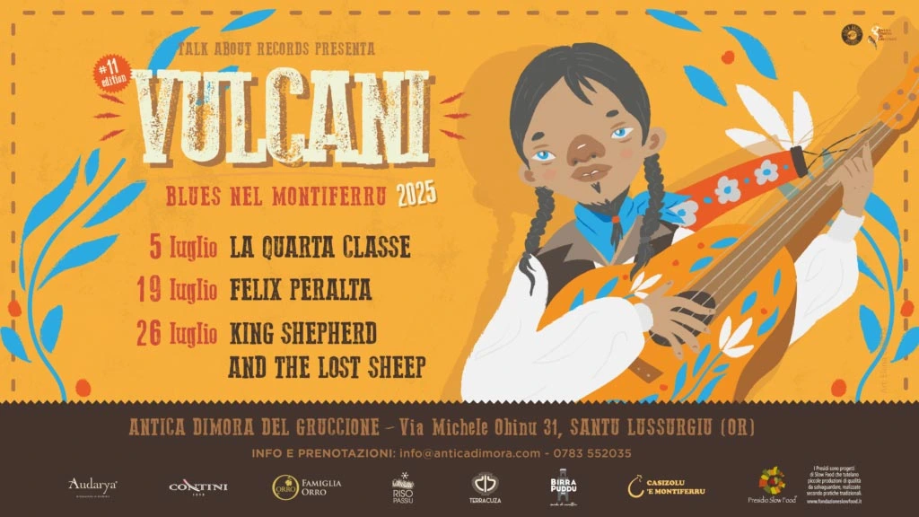 Locandina ufficiale del festival Blues nel Montiferru 2025 a Santu Lussurgiu