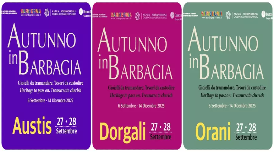 Autunno in Barbagia 2025 Austis - Dorgali - Orani - 2728 Settembre
