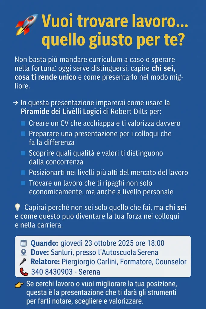 Volantino Conferenza sul Lavoro, Sanluri Volantino Conferenza sul Lavoro, Sanluri