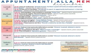 Appuntamenti alla MEM della prossima settimana