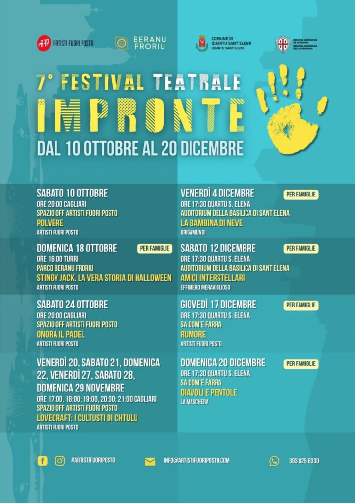 Impronte 2026, il teatro lascia il segno tra Cagliari, Quartu Sant’Elena e Turri